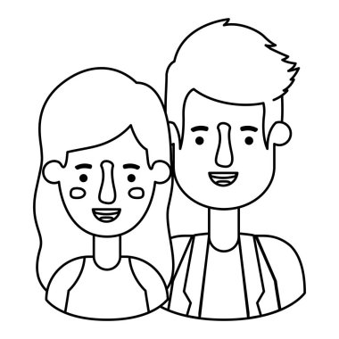 Çift avatar karakter simgeler