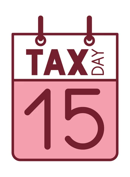 税の日とカレンダーアラーム — ストックベクタ