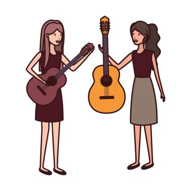 müzik aletleri karakteri olan kadınlar