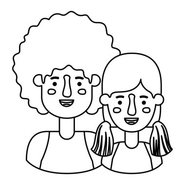 Çift avatar karakter simgeler