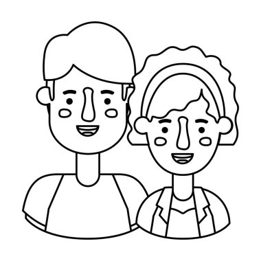 Çift avatar karakter simgeler