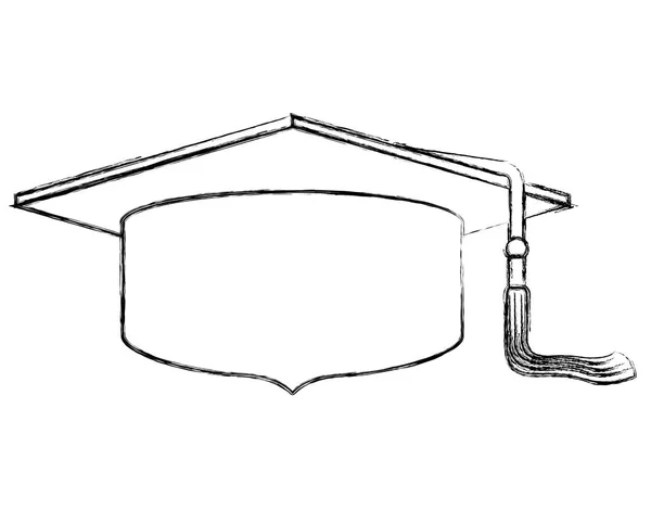 Hoed afstuderen geïsoleerde pictogram — Stockvector