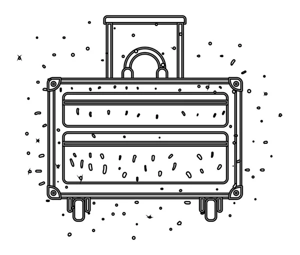 Valise voyage icône isolée — Image vectorielle