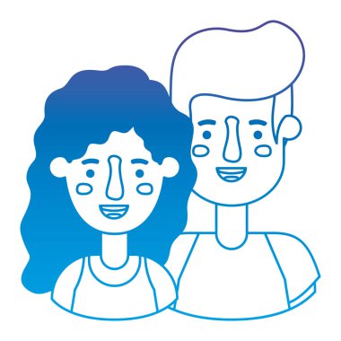 Çift avatar karakter simgeler