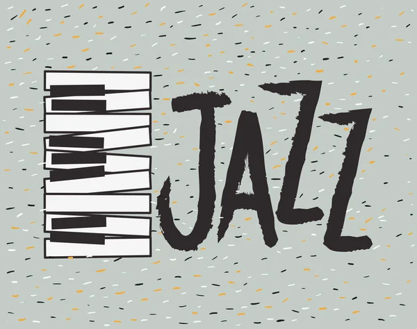 Jazz dag poster met piano toetsenbord — Stockvector
