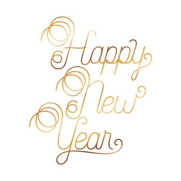 Happy New Year geïsoleerd icoon — Stockvector