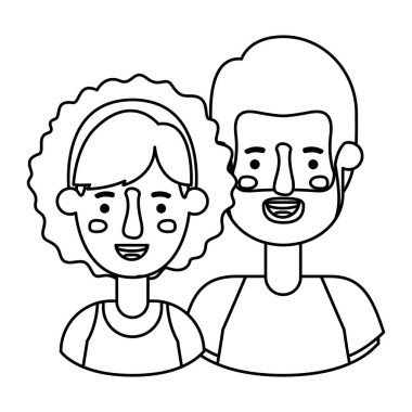 Çift avatar karakter simgeler