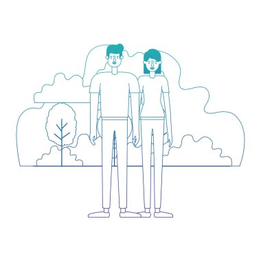 kamp sahnesinde birkaç karakter