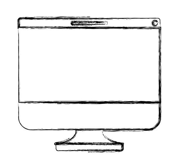 컴퓨터 디스플레이 고립 된 아이콘 — 스톡 벡터