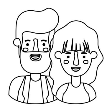 Çift avatar karakter simgeler