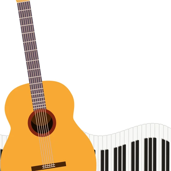 Patrón de instrumento musical de guitarra — Vector de stock