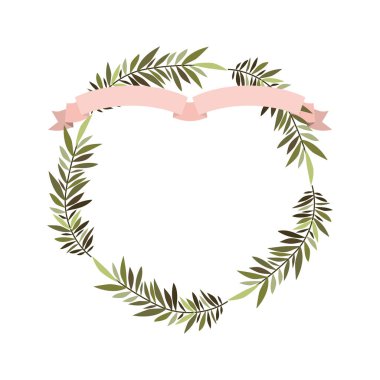 taç yaprakları ve şerit dairesel çerçeve