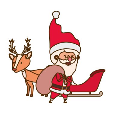 Ren geyiği avatar karakter ile Noel Baba