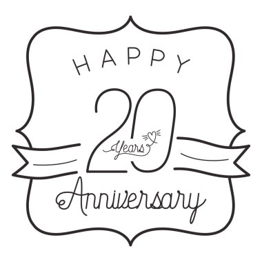 numara 20 Yıldönümü Kutlama kartı simgesi