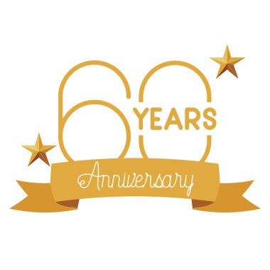 yıldönümü kutlama kartı simgesi için 60 numara