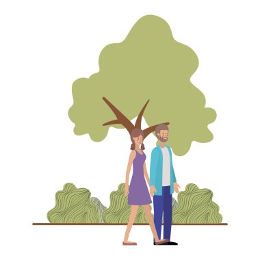 manzara avatar karakter genç çift