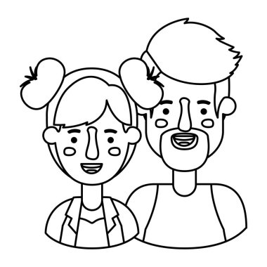 Çift avatar karakter simgeler