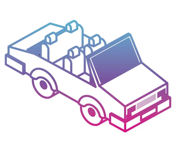 Icono isométrico del coche convertible — Vector de stock