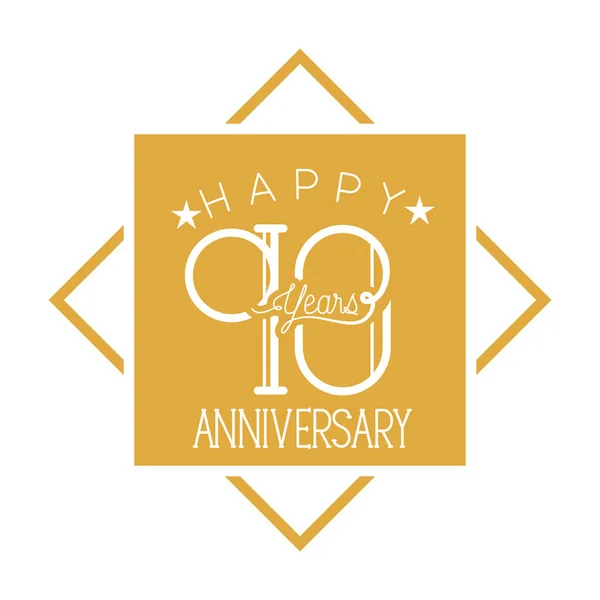 Número 90 para el icono de la tarjeta de celebración aniversario — Archivo Imágenes Vectoriales