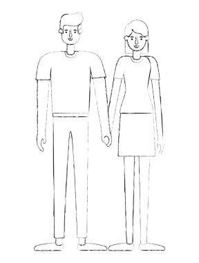 Çift avatar karakter simgeler