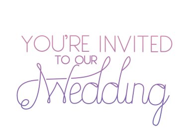 El yapımı yazı ile davet düğün