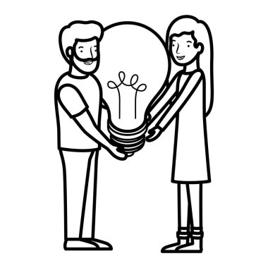 ampul avatar karakter ile çift