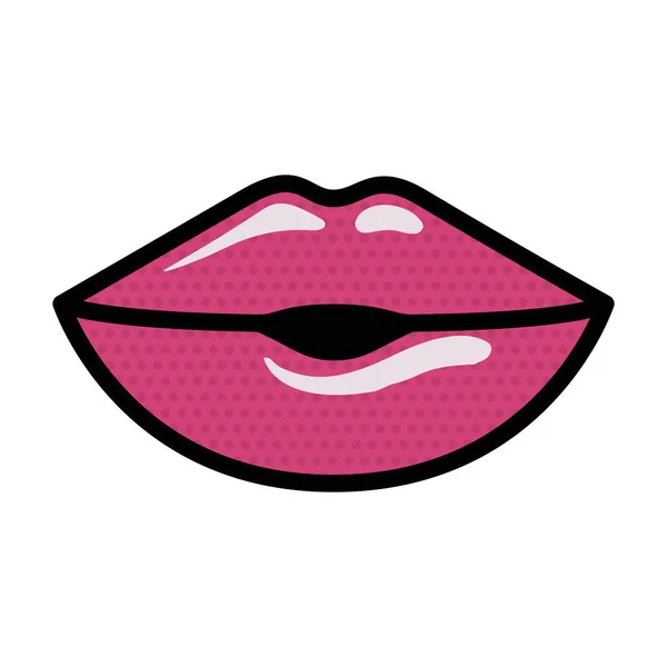 Labios cerrados carácter avatar — Vector de stock