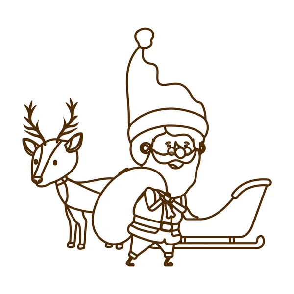 Santa Claus con carácter avatar de renos — Archivo Imágenes Vectoriales