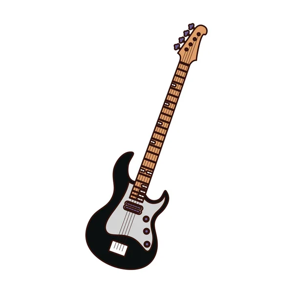 Musical instrument electric guitar icon — Stock Vector