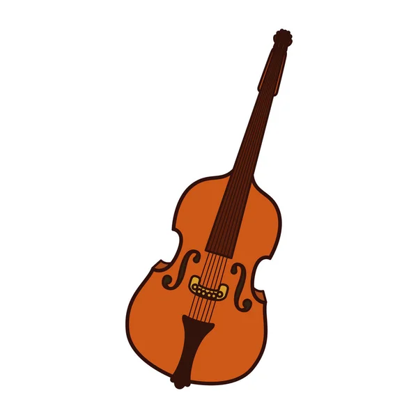 Instrumento musical icono de violín — Vector de stock