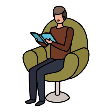 kanepe avatar karakteri adam okuma kitap