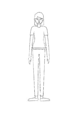 güzel ve genç kadın karakter