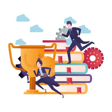 Kupa avatar karakter ile iş çift