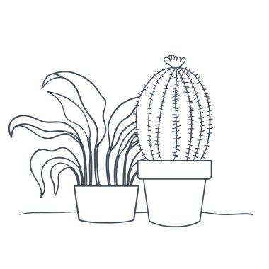 saksı izole simgesi ile houseplants