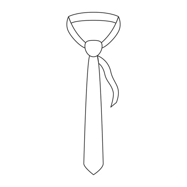 Elegancka krawat na białym tle ikona — Wektor stockowy