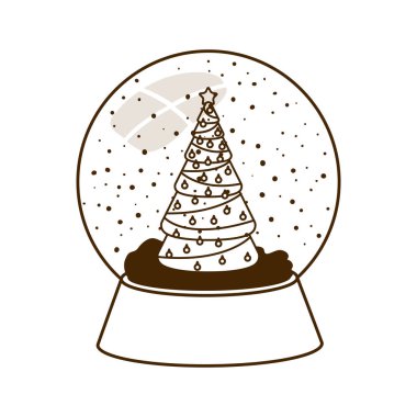 kristal top izole simgesi noel çam