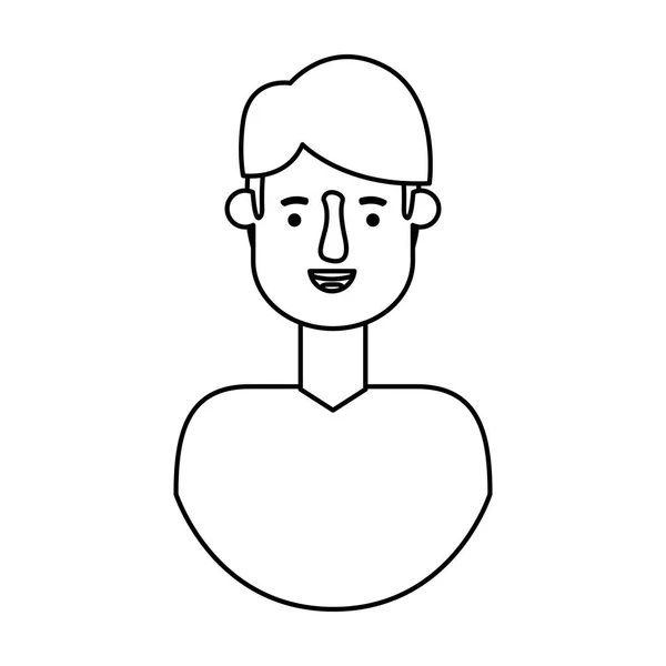 Joven hombre avatar carácter — Vector de stock