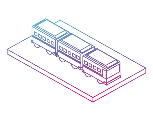 Transporte de ônibus articulado ícone isométrico — Vetor de Stock
