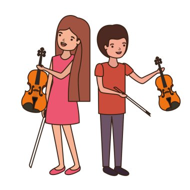 müzik aletleri avatar karakter ile çift