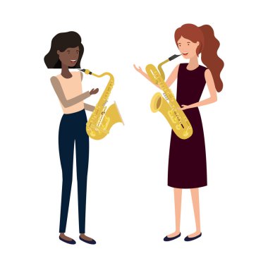 müzik aletleri karakteri olan kadınlar