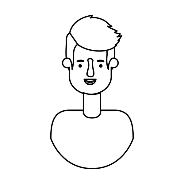 Молодой человек аватар персонаж — стоковый вектор