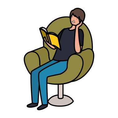 kanepe avatar karakteri adam okuma kitap