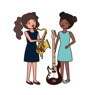 müzik aletleri karakteri olan kadınlar