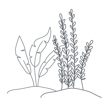 peyzaj izole simgesi bitki