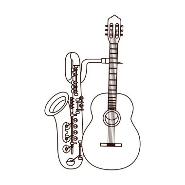 müzik aletleri izole simgesi