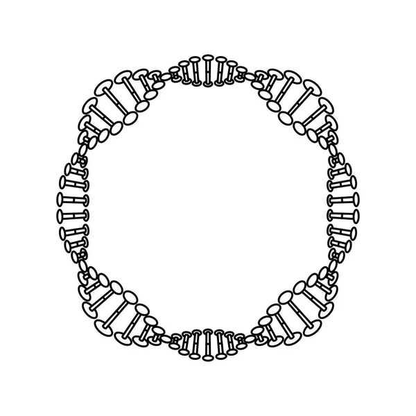Ikona kruhového řetězu DNA — Stockový vektor
