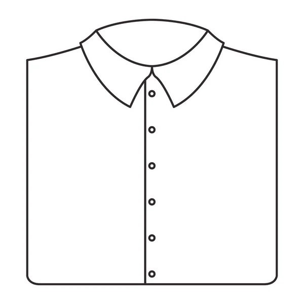 Elegante camisa plegada icono masculino — Vector de stock