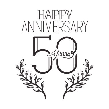 yıldönümü kutlama kartı simgesi için 50 numara