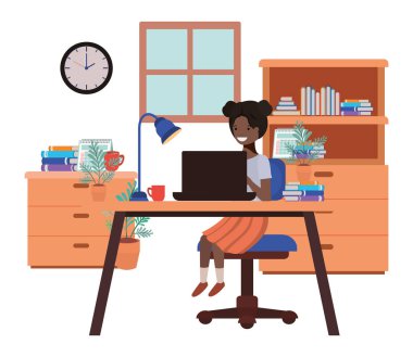 Ofis avatar karakter çalışan kadın