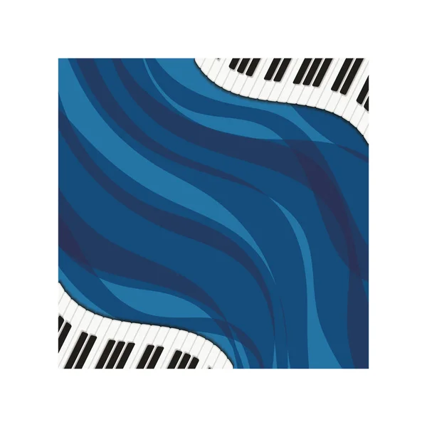 Instrument de musique modèle piano clavier — Image vectorielle